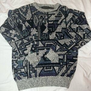 Grey and Black pattern sweater, one of a kind, never worn perfect condition